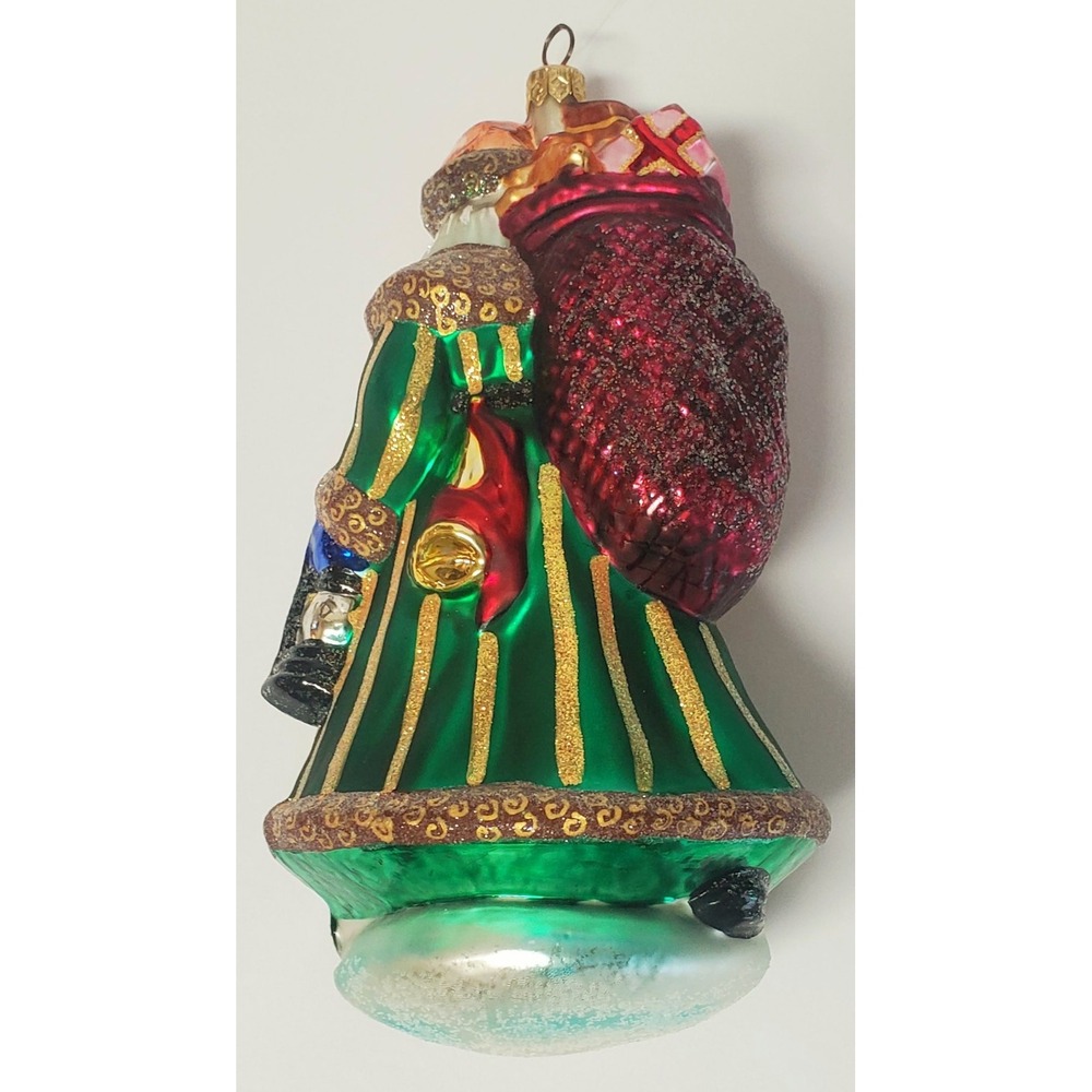 VTG Christopher Radko Ornament 1999 Christmas 8" Tall Emerald Santa 99-302-0 - Picture 8 of 16